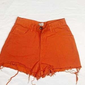Moda International High Rise Orange Shorts